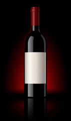 Bouteille de vin rouge vectorielle 2