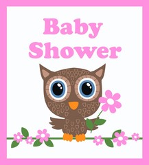 Fototapeta premium baby shower girl