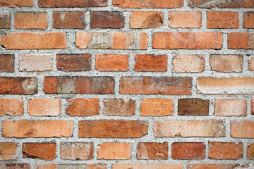 Old red brick wall detail