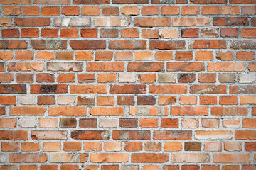 Old red brick wall
