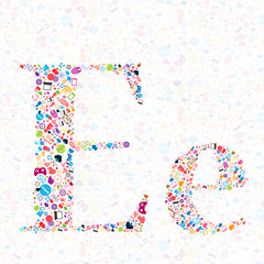 Social network background with media icons. Vector illustration