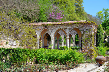 Roman bath in the yard of Balchik palace , Bulgaria
