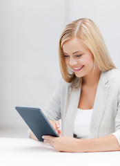 woman with tablet pc