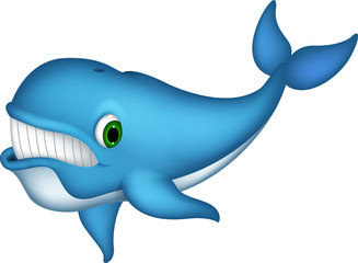 cute blue whale cartoon