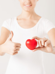 woman hands with heart