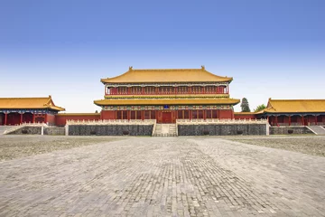 Tuinposter Building in the Forbidden City, Beijing, China © TravelWorld