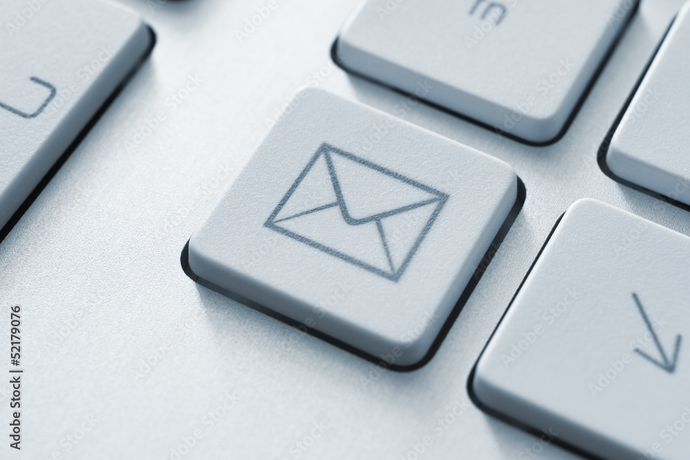 Aufkleber internet email communication button