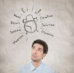 Business day planning concept