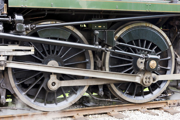 Fototapeta na wymiar detail of steam locomotive, East Lancashire Railway, Lancashire