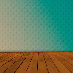 Old Interior Design With Vintage Grunge Wallpaper