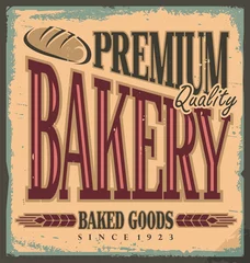 Photo sur Plexiglas Poster vintage Signe de boulangerie vintage
