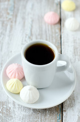 A Cup of coffee with meringue