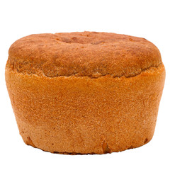 bread round black Russian isolated on white background clipping
