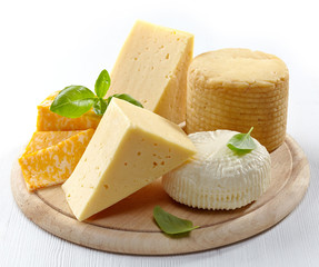 Various types of cheese