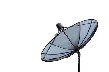 Satellite dish,isolated in white.