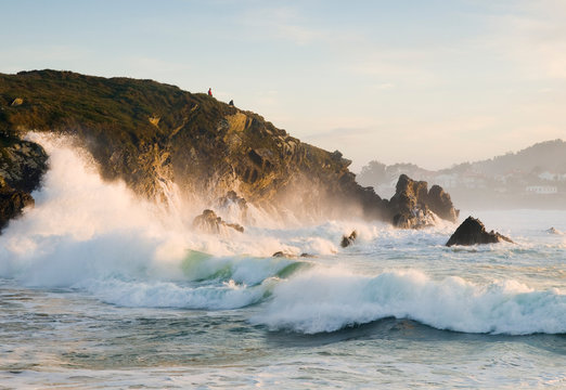 Sea and coast in Galicia, Spain.