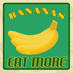 Affiche vintage de bananes