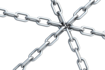 Obraz premium crossing of chains in one point