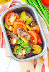 baked meat with vegetables