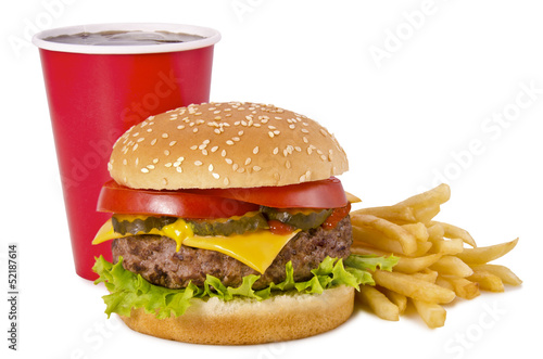 еда фастфуд гамбургер картошка фри кока-кола кетчуп без смс