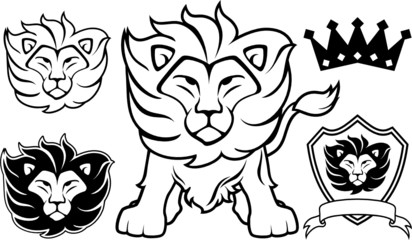 lion vector design elements
