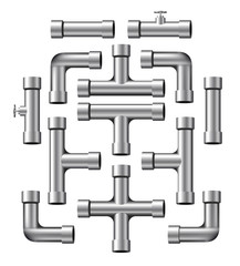 Obraz premium Chrome Pipe Collection