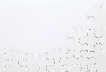 Jigsaw puzzle on white background