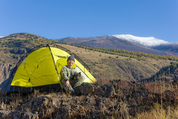 yellow tent