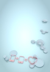 3d render of a polished app love icon