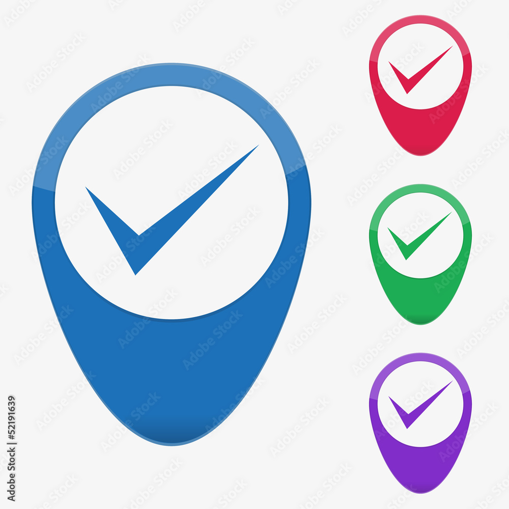 Poster vector illustration web buttons pointer - yes