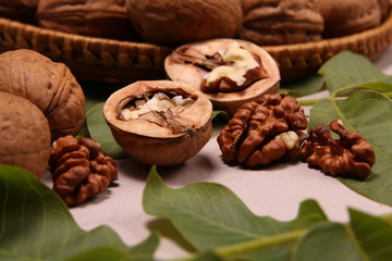 inshell walnuts and peeled