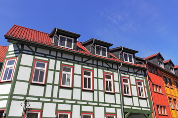 Fototapeta premium Nordhausen, Sanierte Fachwerkhäuser