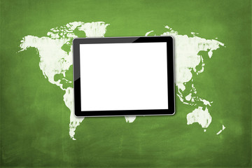 Tablet PC with Worldmap