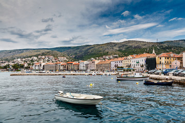 Fototapeta na wymiar Panorama of Mediterranean Town Senj near Istria, Croatia