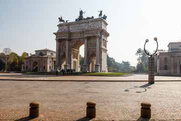 Arch of Peace in Sempione Park, Milan, Lombardy, Italy