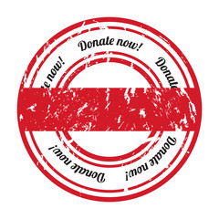 donate grunge rubber stamp with special design