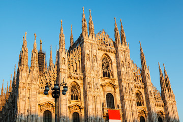 Fototapeta premium Milan Cathedral (Duomo di Milano) is the Gothic Cathedral Church