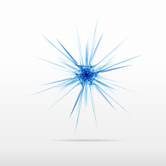blue snowflake flower vector logo
