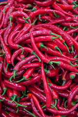 Red hot pepper on the market.