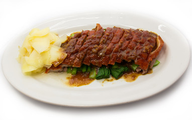 Duck roast slice