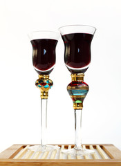 Red wine in glass