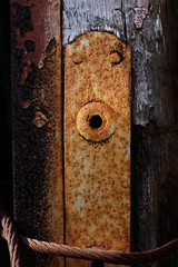 Rusty hole for the key