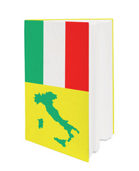 Concept. Book with the national flag