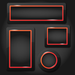 Set of modern glossy frames for your text - vector file