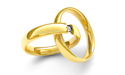 Ringe mit Diamant, Konzept Hochzeit