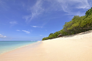 Beautiful Beach with Palm trees on Gili Gili Islands
