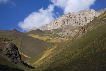 Mountains close to Arslanbob, south of Kyrgyzstan