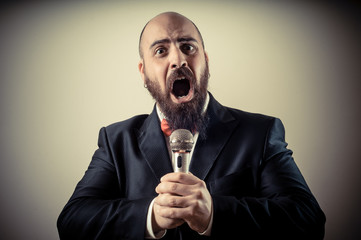  funny elegant singer bearded