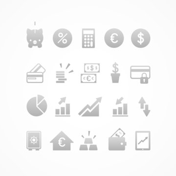 Set 20 icons finance