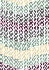 Papier Peint photo Lavable Zigzag Motif de flèches rétro sans soudure